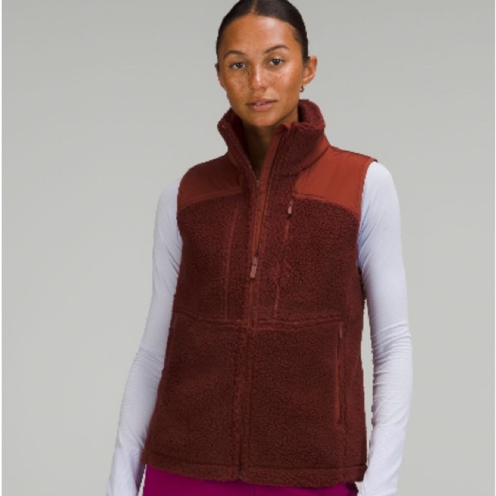 Lululemon 12/L Textured fleece full zip vest